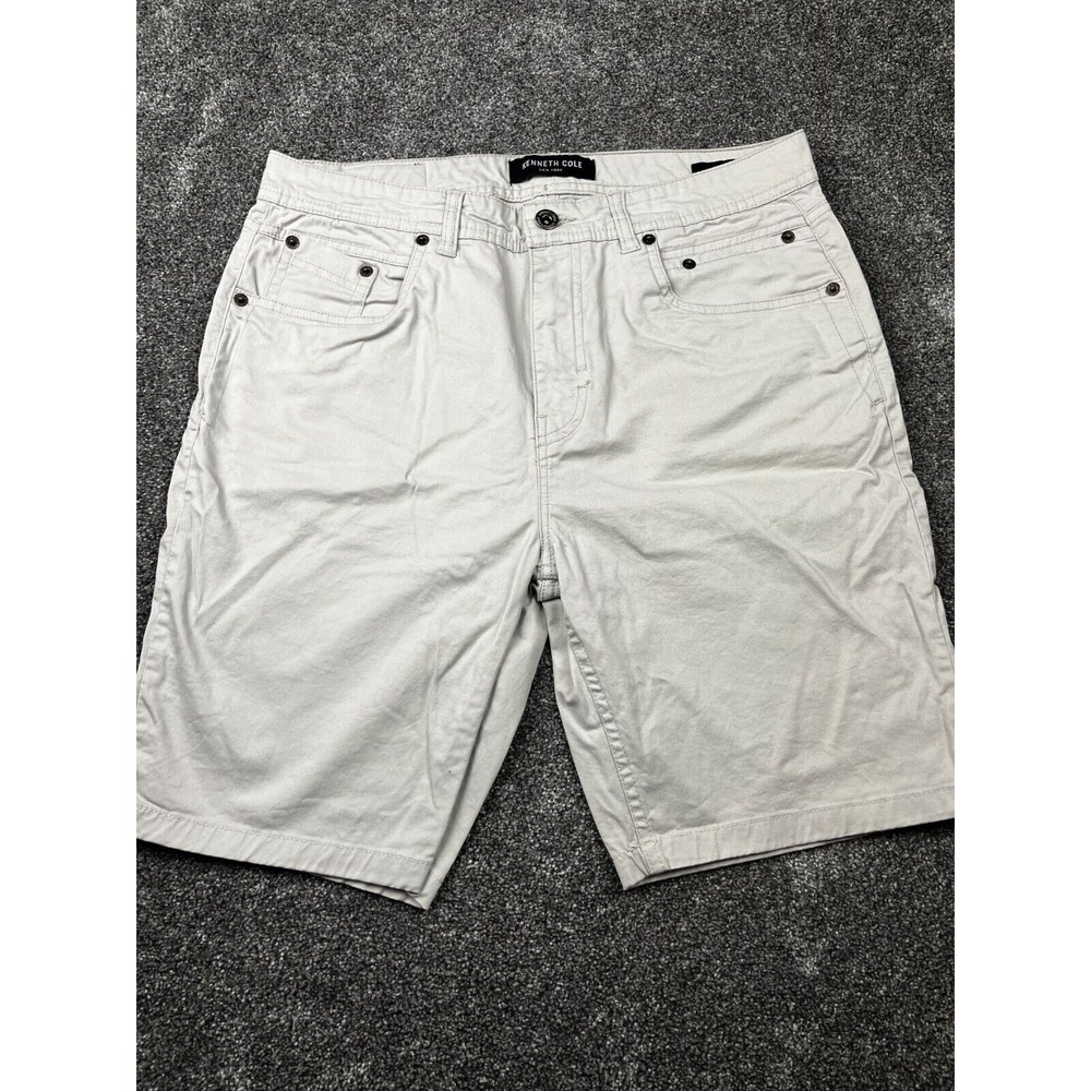 Kenneth Cole Short Mens‎ 31x31 Slim Fit Casual Chino  Walking Flat Front Khaki